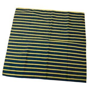 Vintage Navy Yellow Striped Scarf